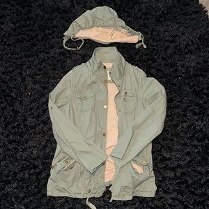 Army Green Zip-Up Jacket